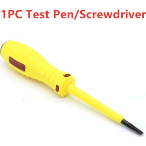 1PC Mini LED Voltage Test Pen Portable Flat Screwdriver Electric Tool Utility Light Device Screw Driver Hand Tools Screw Driver