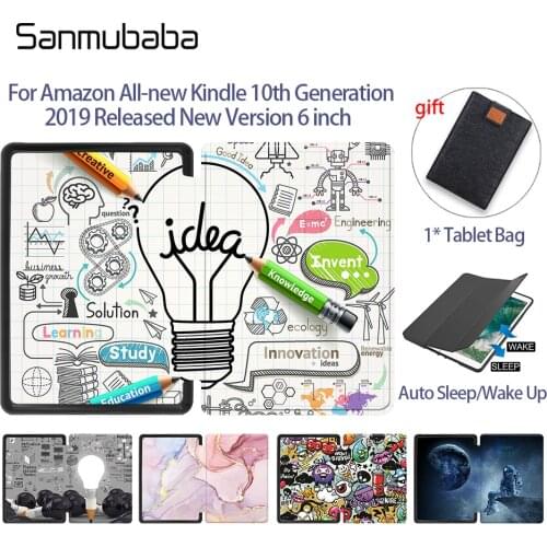 Sanmubaba Case For Amazon All-new Kindle 10th Generation 6 inch E-book 2019 Magnetic PU Leather Waterproof Protect Shell Capa