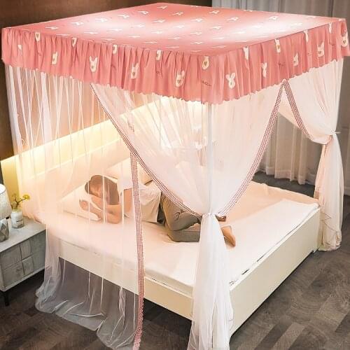 Mesh high-grade gradient color bed canopy lace lace princess mosquito net bed mosquito net princess bedding with border