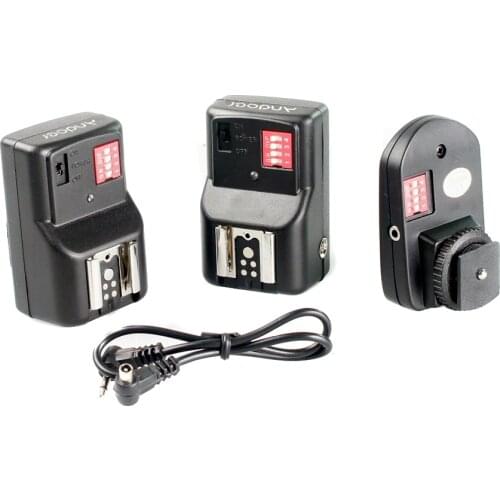 Andoer Universal 16 Channels Radio Remote Photo Studio Speedlite Flash Trigger 1 Transmitters & 2 Receivers
