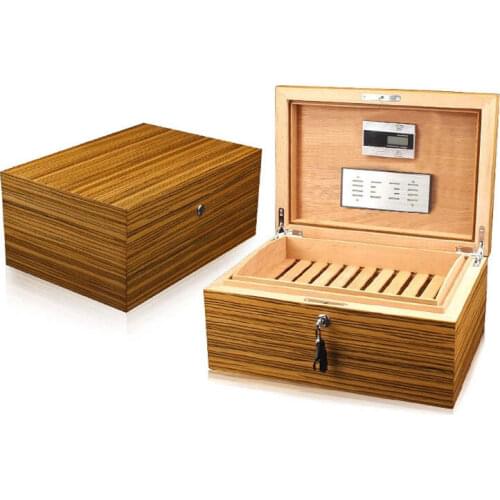 Solid cedar wood Moisturizing Device Cigar Humidor smoking tools Zebra Pattern Cigars moisture box humidors box sigaren doosje