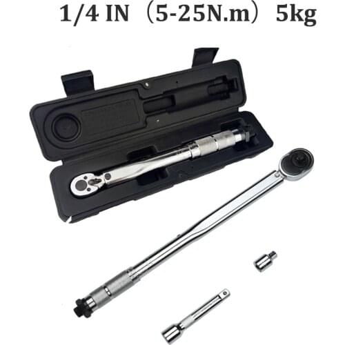 WENXING Torque Wrench Bike 1/4 3/8 1/2 Square Drive 5-25NM Two-way Precise Ratchet Wrench Repair Spanner Key Hand Tools