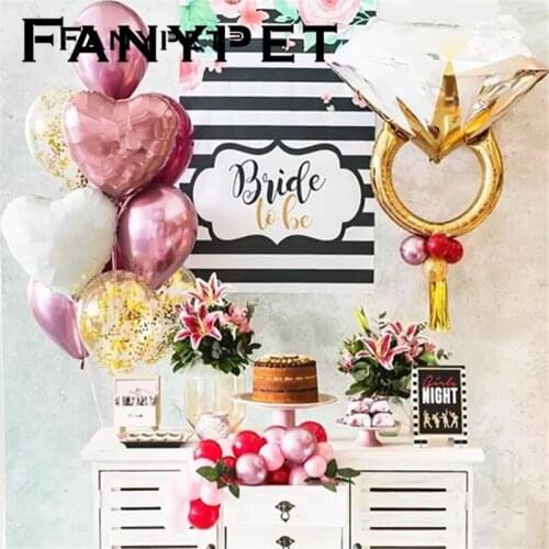 1set roseGold Diamond Ring Foil Balloon Rose Gold Bride to Be Balloon Letter Balloon Bridal Shower Wedding Engagement Decoration