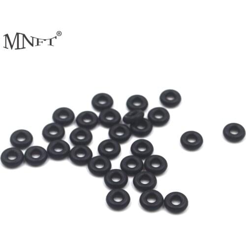 MNFT 1000PCS Carp Fishing Terminal Tackle Round Rig Rings Rubber Black Quick Change Ring