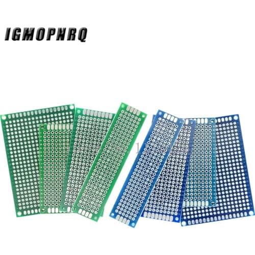 4pcs 5x7 4x6 3x7 2x8 cm 5*7 4*6 3*7 2*8 double Side Copper prototype pcb Universal Board Cave plate Circuit board