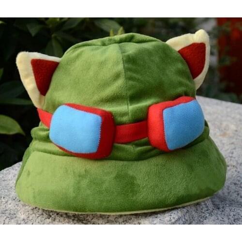 5/10pcs Game LOL Cosplay Swift Scout Teemo Cosplay Hat High Quality Plush Cute Cosplay Cap Accessories Props Women Warm Hat