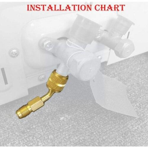 For Auto Air Conditioning R410A R22 R32 Mobile Head M adapter conditioning Adapter SAE Refrigerator x 1/4 Tool Air Thread W T7X0