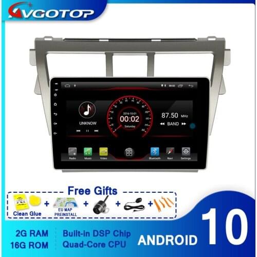 AVGOTOP CAR DVD PLAYER GPS Android 10 FOR TOYOTA VIOS 2007-2013 Multimedia Navigation player