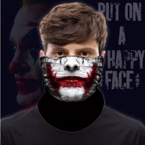 Joker Bandana Headband Buff Ski Balaclava Mask Men Braga Cuello Ciclismo Camping Facemask Skull Deadpool Neck Warmer Scarf Women