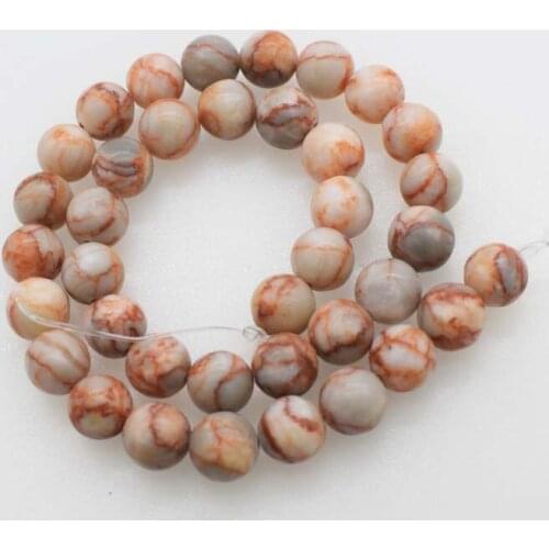 Loose beads red line round agate 4/6/8/10/12mm 14" for DIY jewelry making FPPJ wholesale beads nature gem stone