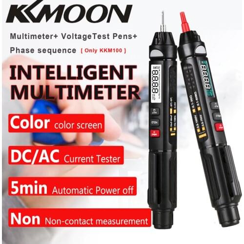 KKMoon kkm99/100 Digital Multimeter Auto Intelligent Sensor Pen Tester 6000 Counts NonContact Voltage Meter Multimetre polimetro