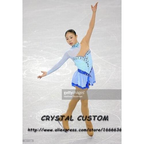 Girls Figure Ice Skating Dresses Fashion Graceful New Brand Custom Figure Skating Dress Children DR4036