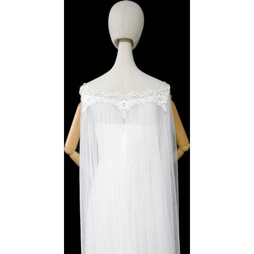 ZMG29 3M Long Elegant Shawl Wedding Party Dress Womens Cape Lace Cover Over The Shoulder Brides Accessories Fur Cape Robe