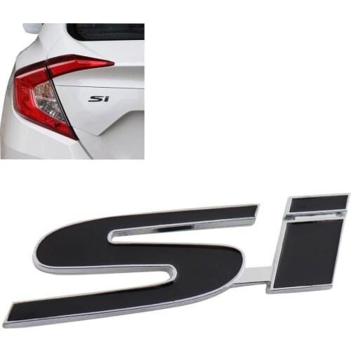 Chrome Black SI S I for CIVIC BUMPER Fender Trunk Emblem Badge Sticker