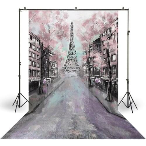 HUAYI Photography Backdrop Newborns Baby Birthday Studio Photo Background Watercolor Painted Tower Photoshoot Backdrops XT-6560