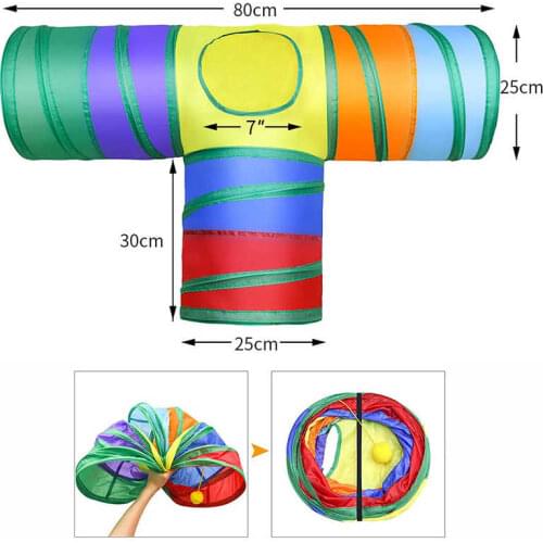 Cat toys Pet supplies cat rainbow cat tunnel interactive cat toy drill bucket collapsible accessories cat tree cat toy