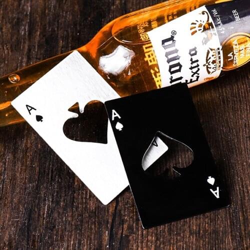 Pocker Card Bottle Opener Beer Wine Opener Drinks Bar Accessories Manual Can Jars Opener Kitchen Supplies Barware Cool Gadgets