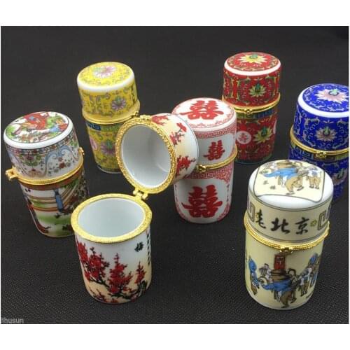 Wholesale 5pcs Chinese Classical Porcelain Jewelry/Toothpick Holder Gift Box