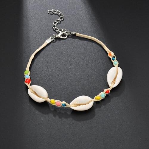LISM 2019 Hot Boho Cowrie Shell Anklets for Women Summer Beach Foot Jewelry Shell Mix Beads Bracelets Ankle on Leg enkelbandje