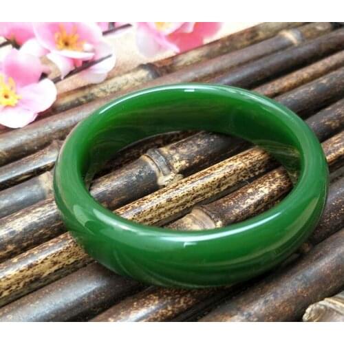 Natural product Hetian jade belt certificate spinach green Jasper send mother bracelet free shipping