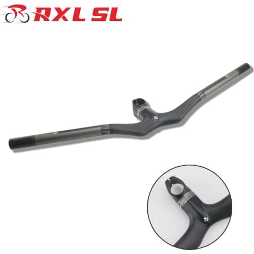 RXL SL Bicycle MTB Handlebar Mountain Bike Integrated Riser Handlebars With Stem 680/700/720 Black 3K Matte Carbon Handle bars
