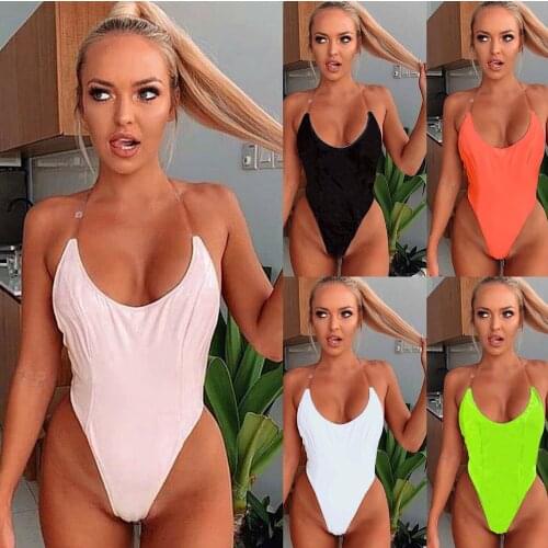 Sexy backless push up one piece swimsuit women striped print swimwear bodysuit female thong monokini bathing suit beach wear