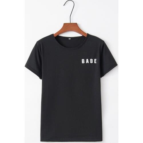 Spring Summer Womens T Shirt 2020 Casual O Neck Short Sleeve T Shirt Women Couples Baby Print Pullover Sweatshirt Female White