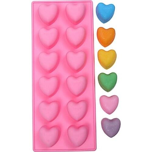 Love Heart Silicone Cake Mold Chocolate Fondant Jelly Cookie Muffin Ice Mould Flexible Moulds Cupcake Bake Tools D623