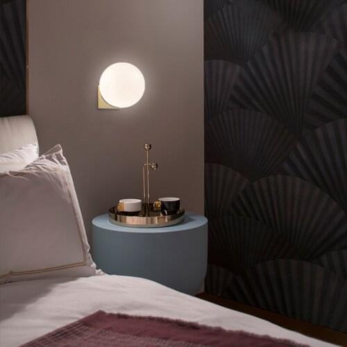 Modern Glass Wall Lamp Gold Led Wall Light Fixtures for Home Decor Bedroom Bathroom Mirror Lights Nordic Indoor Luminaire E14