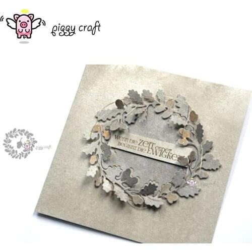 Piggy Craft metal cutting dies cut die mold 2Pcs Berry leaf ring Scrapbook paper craft album card punch knife art cutter die