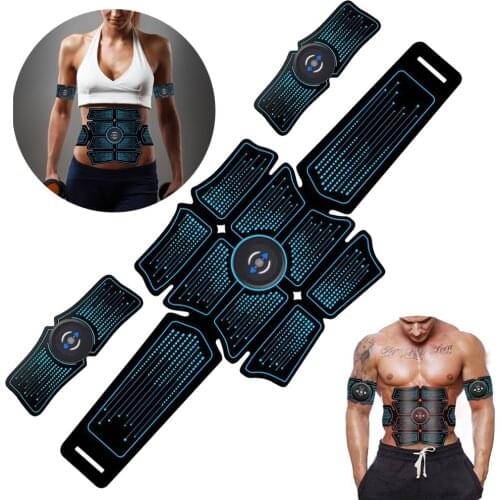 Abdominal Muscle Trainer EMS Fitness Equipment Training Gear Muscle Exerciser Stimulator Belt Belly Sport Fitness USB Charged