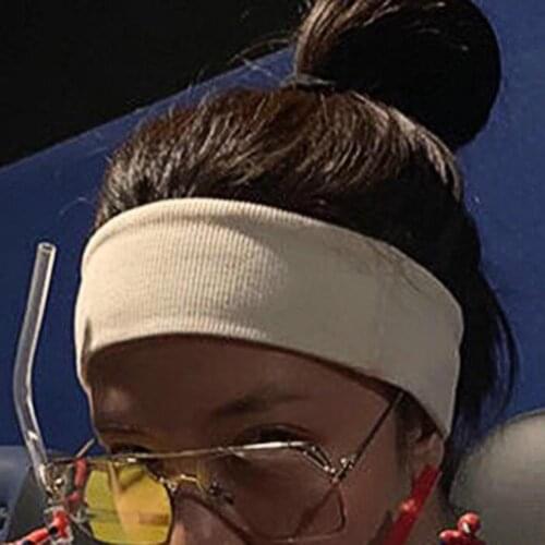 Comfortable Casual Sporty Soft Breathable Elastic Solid Color Unisex Hairband Knitted Headband Fashion Accessories Gym Yoga