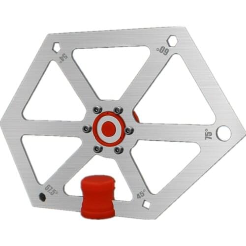 Woodworking Angle Ruler Aluminum Alloy Hexagon Inclinometer Ruler Table Saw Blade Tilt Angle Measuring Gauge with Magnetic