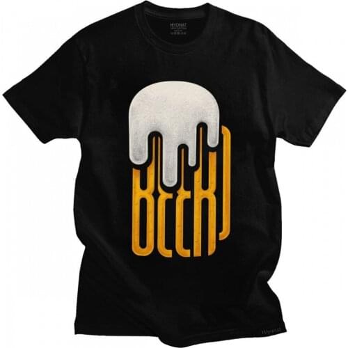 Vintage Beer Craft T Shirt Men Pure Cotton Fashion T-shirt Short Sleeve Alcohol Drinking Tee Tops Fitted Clothing Merch Gift