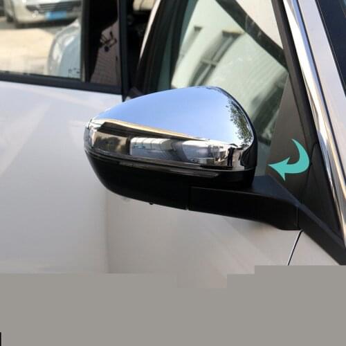 ABS Decorated Rearview Mirror Protective Covers For Peugeot 4008 5008 CA254