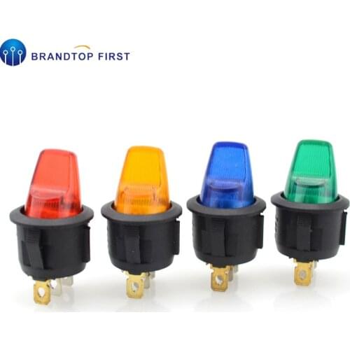 1pcs rocker switch with 12v illuminated lamp 10a/125vac 6a/250vac