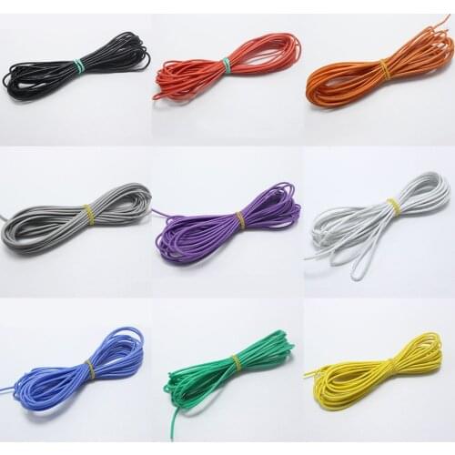 10 Meters/lot 30AWG Flexible Silicone Wire RC Cable 30AWG 11/0.08TS OD 1.2mm Tinned Copper Wire With 10 Colors to Select