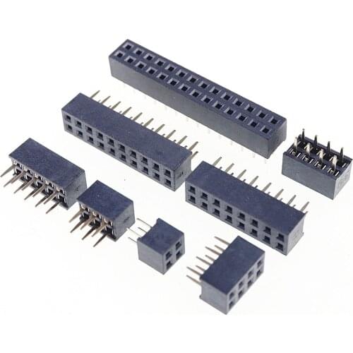 1000pcs 2x12P 24 Pin 2.00 mm Female Header Pin Headers dual row Straight Through Hole Insulator height 4.30mm Rohs