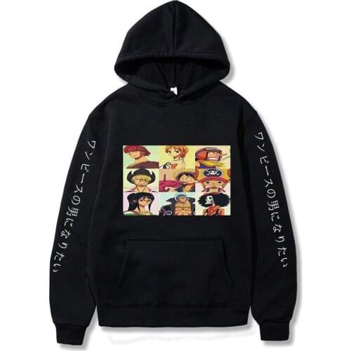 2021 ONE Piece Kawaii Harajuku Hoodie Women Funny Cartoon Luffy Sweatshirts