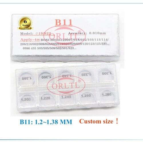 50 Pcs B11 Injector Shims Nozzle Adjustment Washers For Diesel Engine Injection Size 1.2mm-1.38mm Custom gasket shims