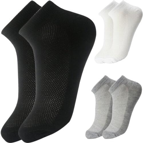 8 Pairs Breathable Mens Socks Short Ankle Summer Elastic Men Solid Mesh High Quality Male Cotton Solid Soft Socks Hot Sale 2021