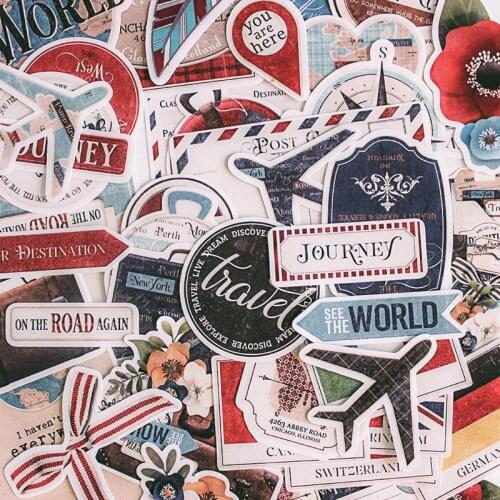 90PCS travel stickers DIY scrapbooking album journal diary happy planner gift seal decorative stickers