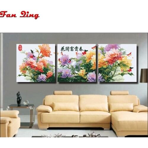 5d diy diamond painting peony flower Rhinestone Crystal Drill Diamond Embroidery Special Shaped Diamond Mosaic Home Decor