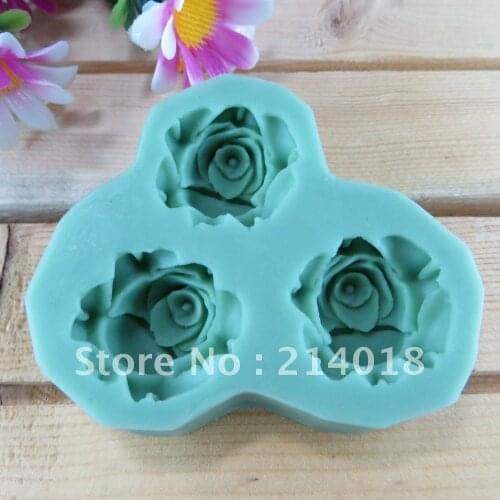 Free shipping rose/flower shaped chocolate silicone mold fondant Cake decoration mold (si063)