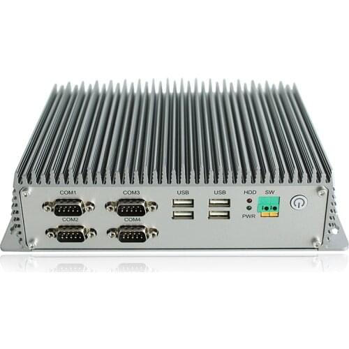 Industrial Fanless Mini PC Celeron J1900 3855U i3 i5 2*LAN 4*COM 6*USB Windows 10 Linux Mini Computer HD-MI VGA