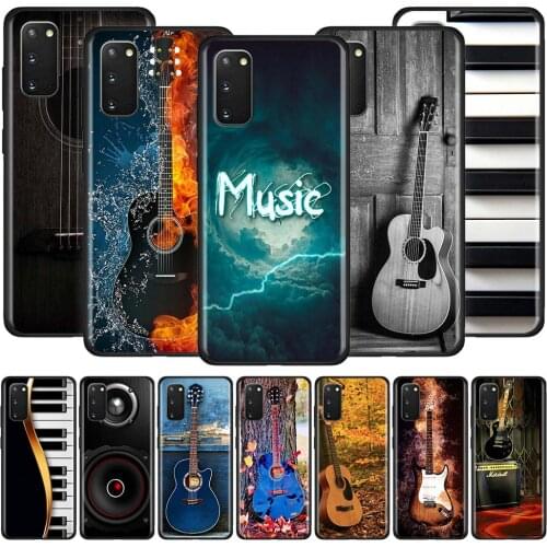Phone Case For Samsung Galaxy S10 S20 FE S10e S9 S8 Plus Note 20 Ultra 10 Lite 8 9 Phone Back Capa Cover Instrument Guitar Piano