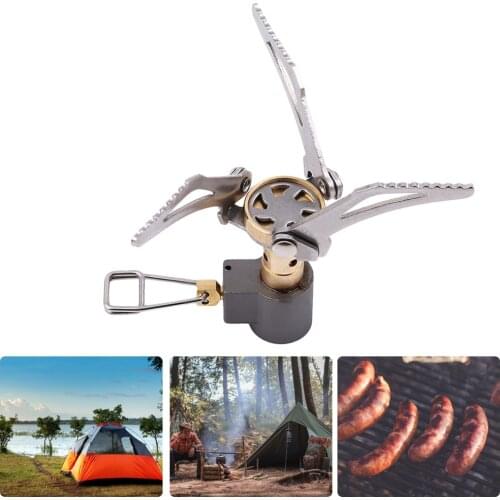 Mini Electric Fire Outdoor Camping Portable Burner Stove Head Foldable Mountain Climbing Gas Stove Picnic Barbecue Stove Head