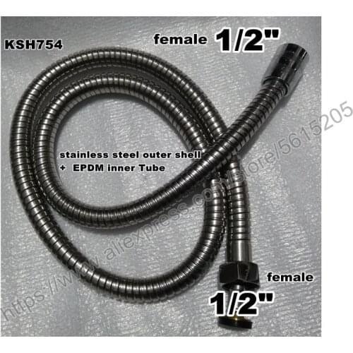 Bathroom Stainless Steel Plumbing Shower Hosepipe Toilet Bidet Shattaf Flexible Braided Weave EPDM Explosionproof Hose 1/2"+3/8"