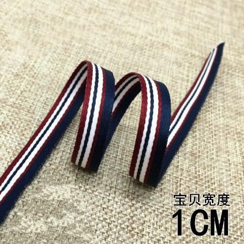 Hot sale 10mm Printed stripe grosgrain ribbon gift wrap ribbon DIY Handmade Sewing Clothing Hair Decorative belt (1 meter/lot)
