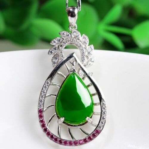 Hetian jade jewelry necklace pendant necklace hollow droplets Jinxiang droplets pendant pendant female models